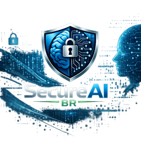 Logo Secure AI BR - escudo digital com cerebro e cadeado representando protecao inteligente